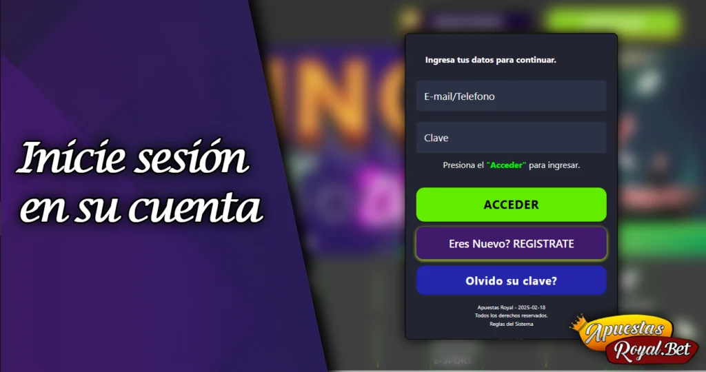 Login en tu cuenta